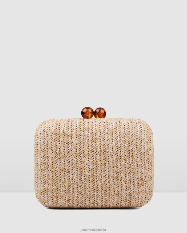 Jo Mercer Natural Raffia Zoella clutch Accessories 46242450