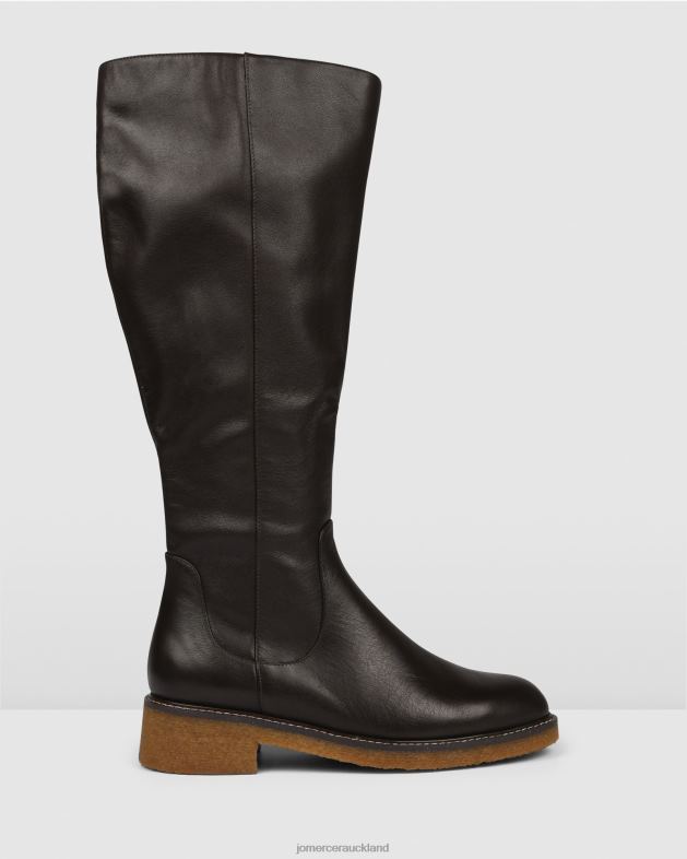 Jo Mercer Dark Chocolate Leather Hira knee boots Footwear 46242386