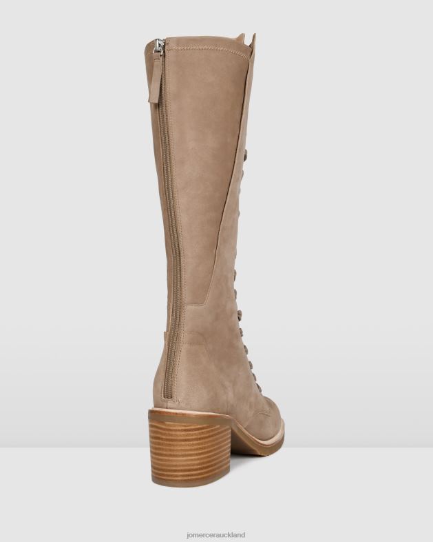 Jo Mercer Taupe Nubuck Agnes knee boot Footwear 46242390