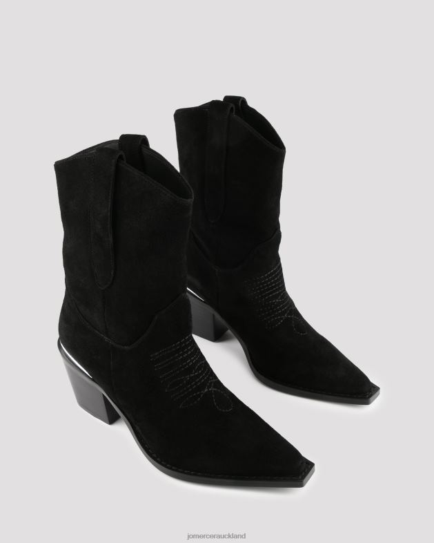 Jo Mercer Black Suede Western calf boots Footwear 46242377