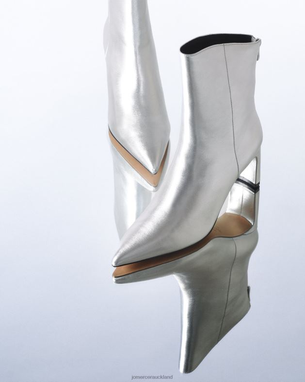 Jo Mercer Silver Leather Pepper calf boots Footwear 46242376