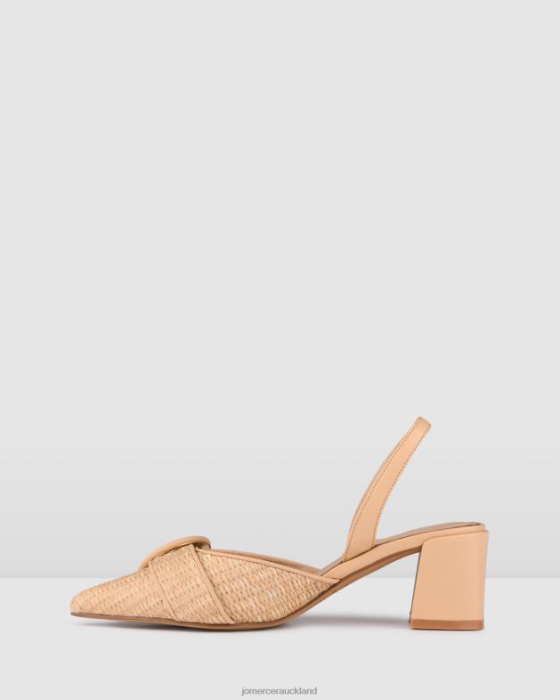 Jo Mercer Natural Raffia Chelsea low heels Footwear 4624214