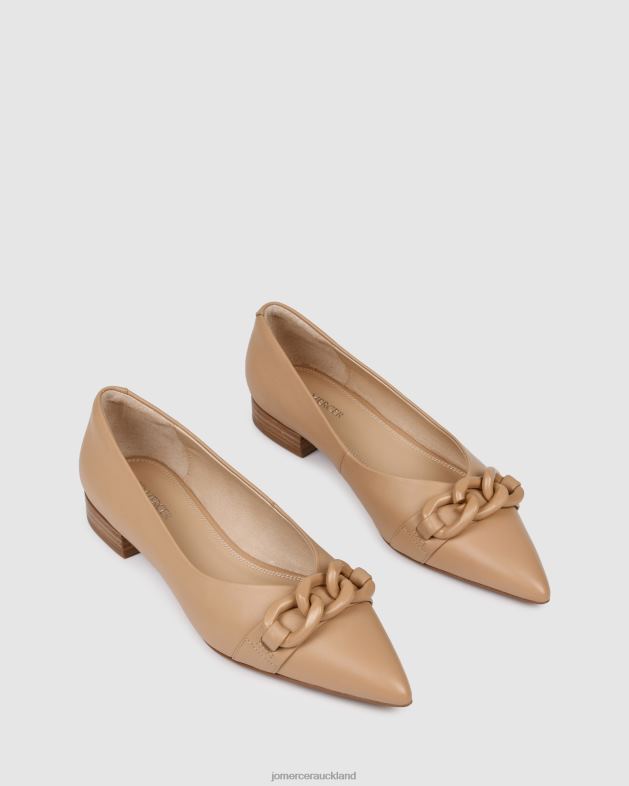 Jo Mercer Beige Leather Audrey dress flats Footwear 46242201