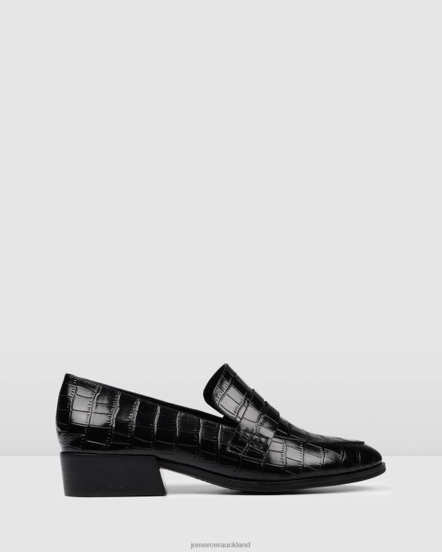 Jo Mercer Black Croc Xenos loafers Footwear 46242176