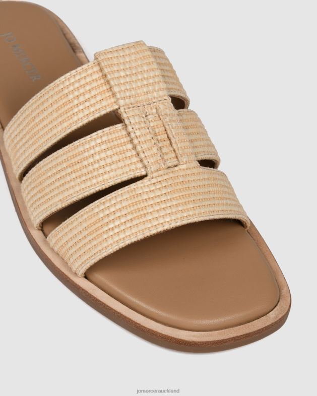 Jo Mercer Natural Raffia Sarita flat slides Footwear 46242257