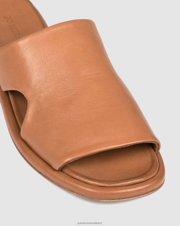 Jo Mercer Tan Leather Evia flat slides Footwear 46242260