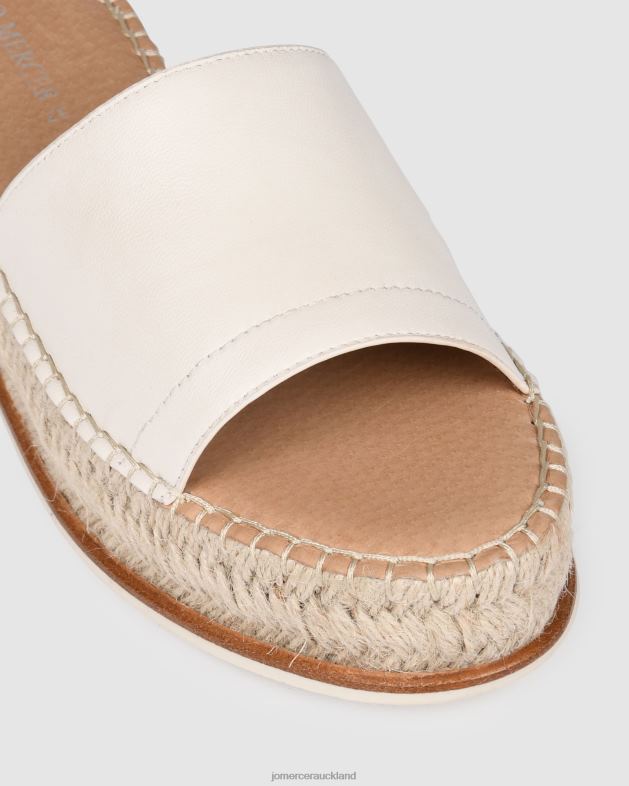 Jo Mercer White Leather Elka espadrille slides Footwear 46242249